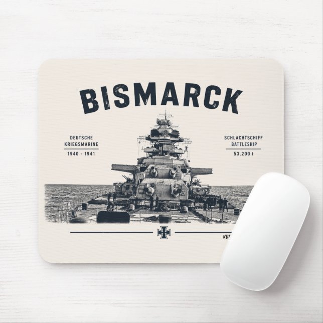 Battleship Bismarck Musmattor (Med mus)