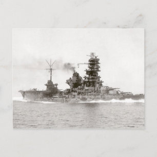 Battleship-Carrier Hyuga Vykort