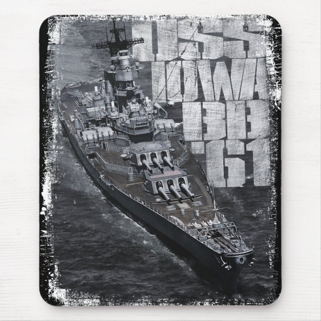 Battleship Iowa Mousepad Musmatta (Framsidan)