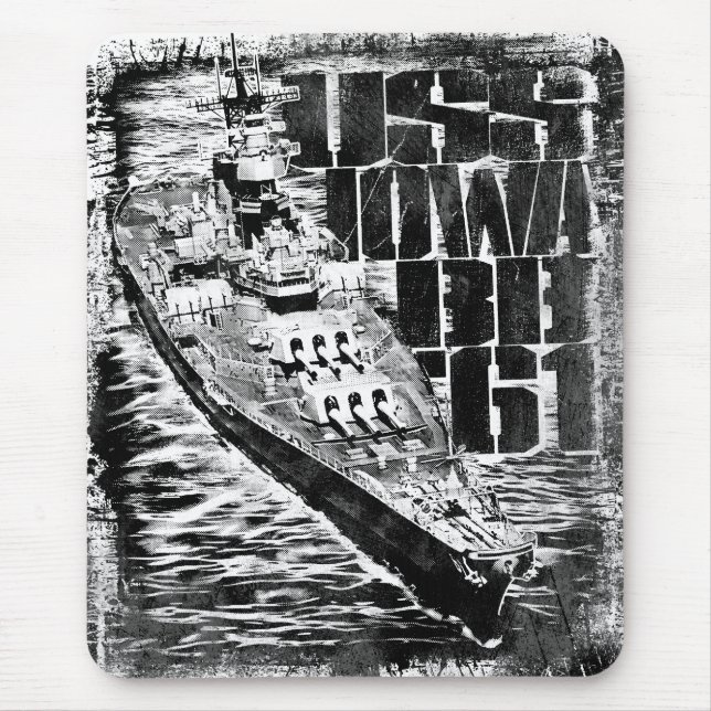 Battleship Iowa Mousepad Musmatta (Framsidan)