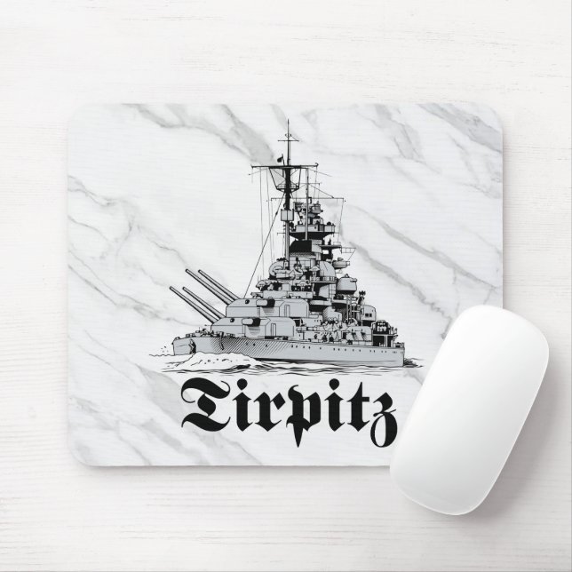 Battleship Tirpitz Mousepad Musmatta (Med mus)