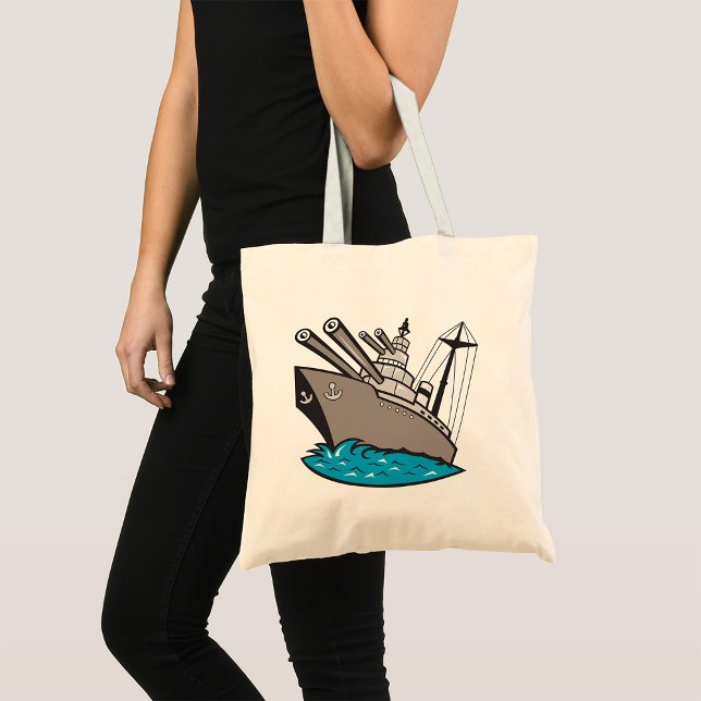 Battleship Tote Bag Tygkasse (Skapare uppladdad)