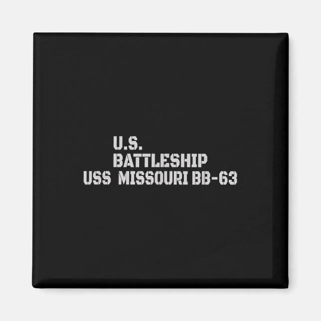Battleship Uss Missouri Bb-63 Warship Veteran Fath Magnet (Framsidan)