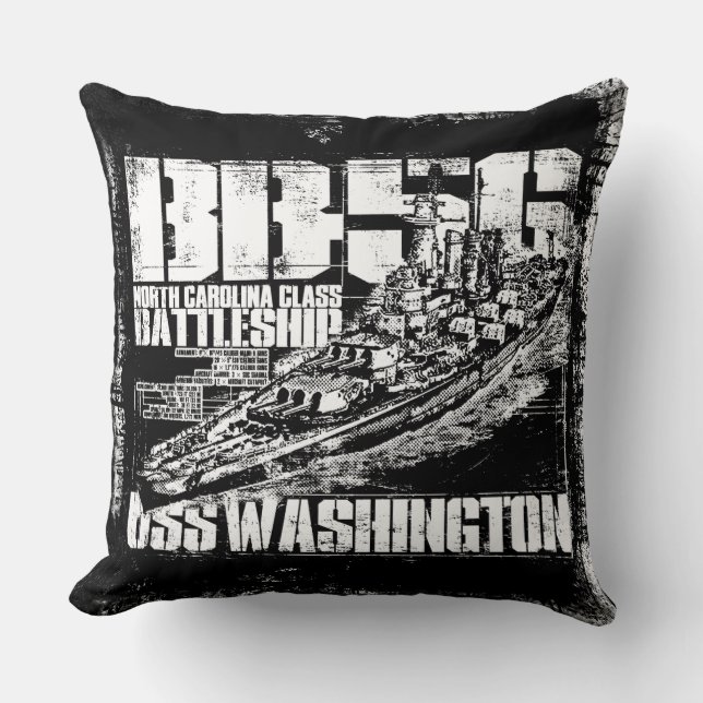 Battleship Washington Dekorativ kudde (Framsida)