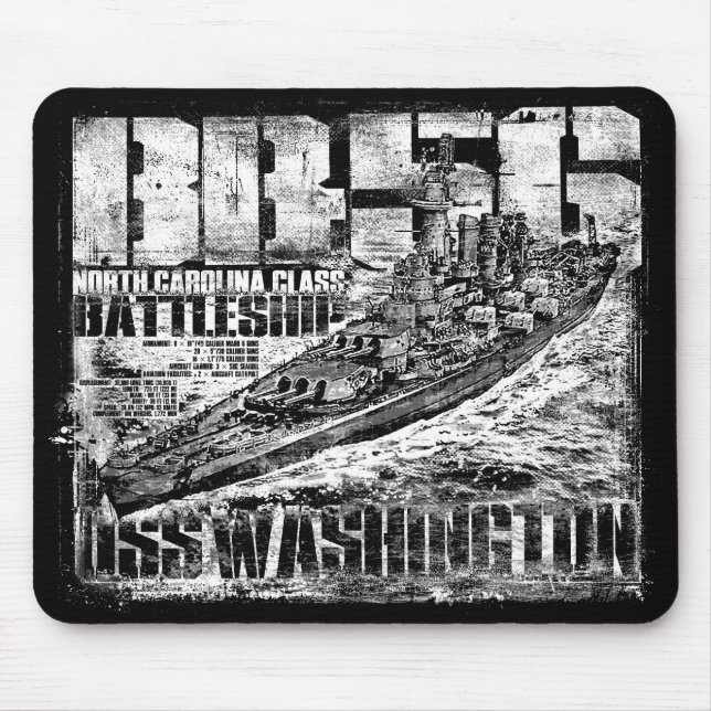 Battleship Washington Mouse Pad Musmatta (Framsidan)