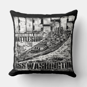 Battleship Washington Pillow Kudde