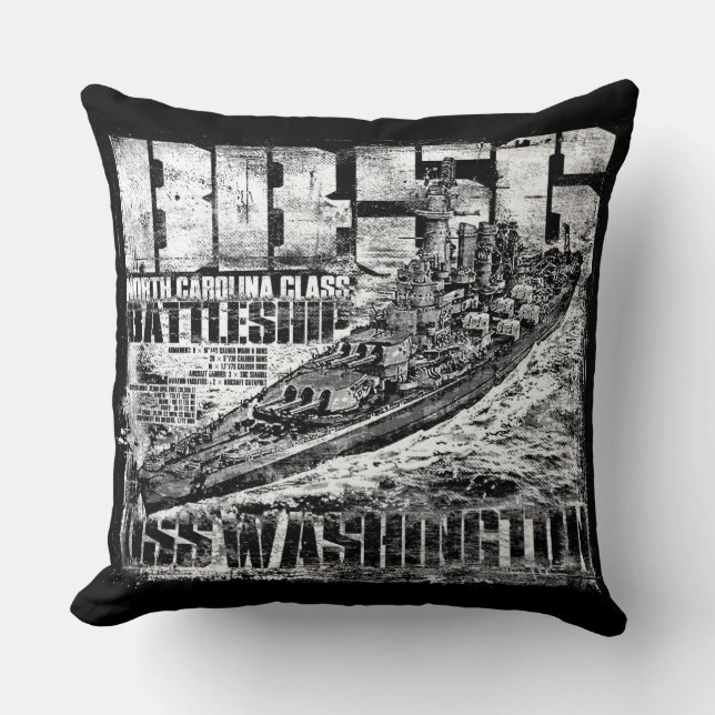 Battleship Washington Pillow Kudde (Framsida)