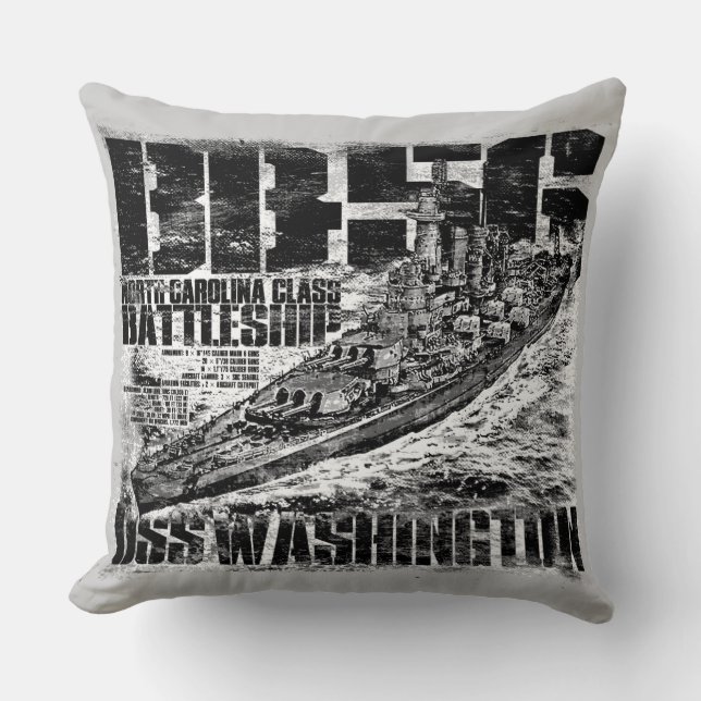 Battleship Washington Pillow Kudde (Framsida)