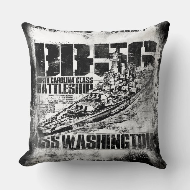 Battleship Washington Pillow Kudde (Framsida)