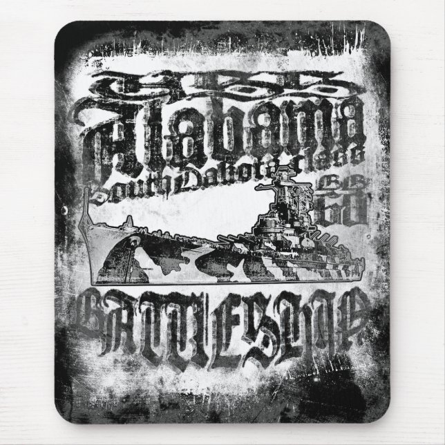 Battleshöft Alabama Mousepad Musmatta (Framsidan)