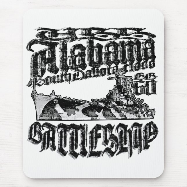 Battleshöft Alabama Mousepad Musmatta (Framsidan)