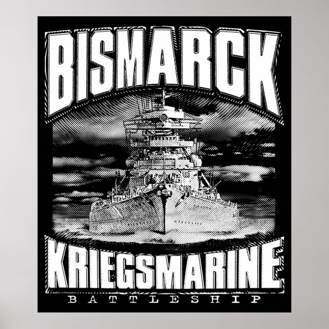 Battleshöft Bismarck Poster (Framsidan)