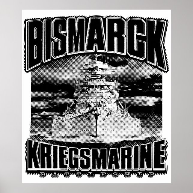 Battleshöft Bismarck Poster (Framsidan)