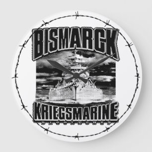 Battleshöft Bismarck Stor Klocka