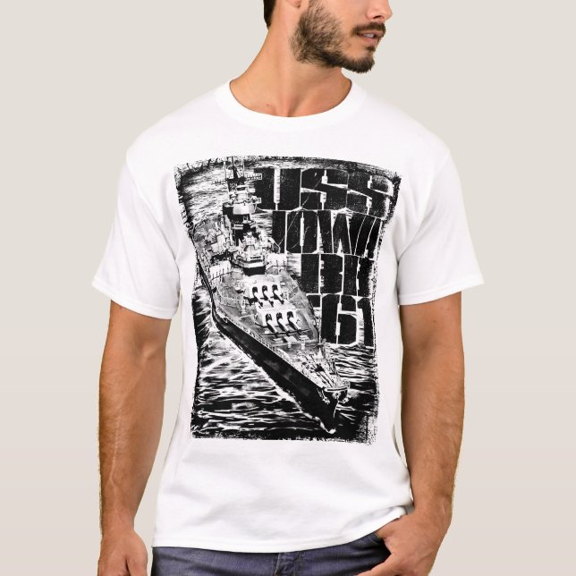 Battleshöft Iowa Manar Basic T-Shirt (Framsida)