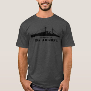 Battleshöft USS Arizona Silhouette till minne av T Shirt