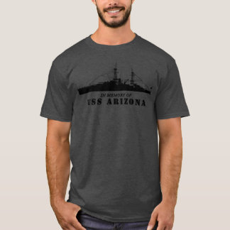 Battleshöft USS Arizona Silhouette till minne av T Shirt