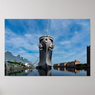 Battleshöft USS Wisconsin BB-64 Dead Ahead Poster