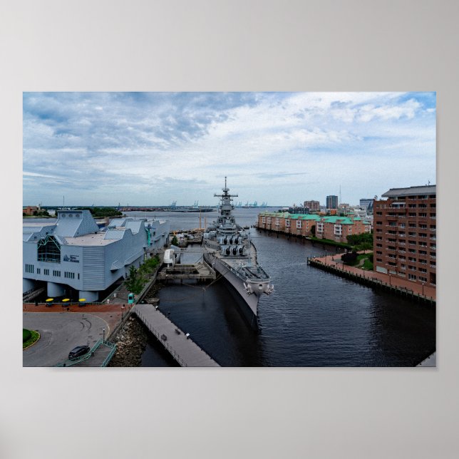 Battleshöft USS Wisconsin "Whisky" Poster (Framsidan)
