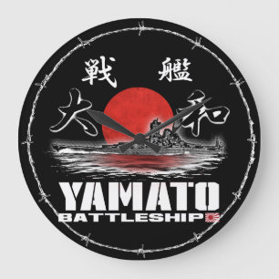Battleshöft Yamato Large Clock Acrylic Wall Clock Stor Klocka