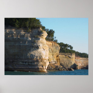 Battleshöftled, bildat Sten Nat'l Lakeshore, MI Poster