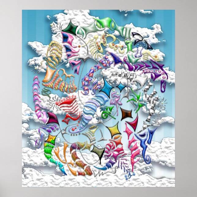 Battling Kites - Blue Poster (Framsidan)