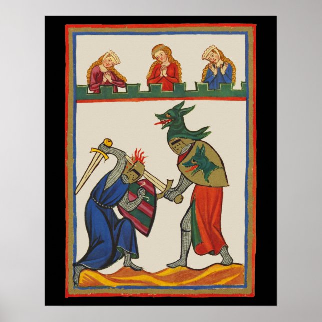 Battling Knight på 1400-talet Poster (Framsidan)