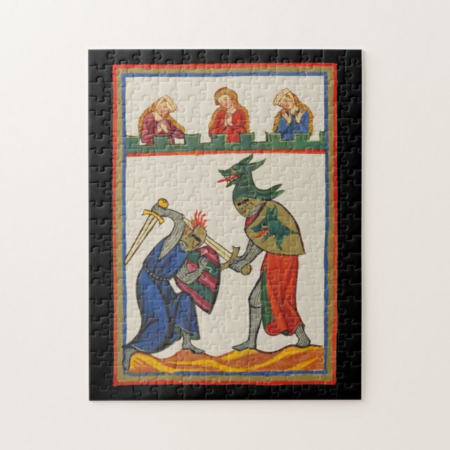 Battling Knight på 1400-talet Pussel (Vertikal)