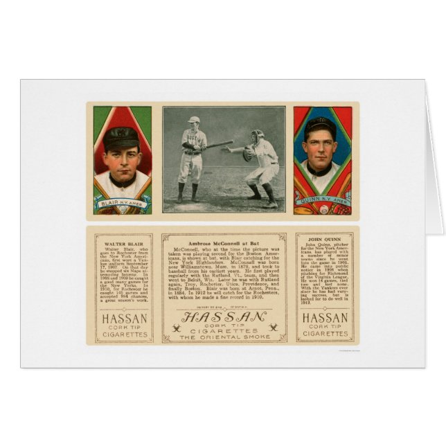 Battning mot Yankees Baseball 1912 Hälsningskort (Framsidan Horizontal)