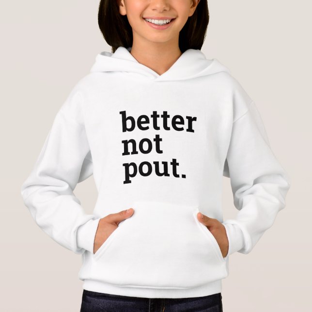 Bättre än att inte pout Cute-julflickor T Shirt (Framsida)
