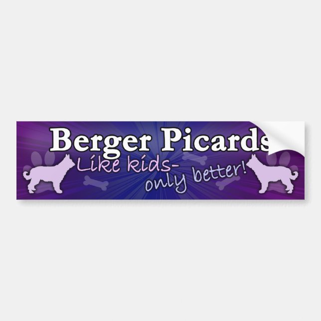 Bättre än barn Berger Picard Bumperdekal Bildekal (Framsidan)