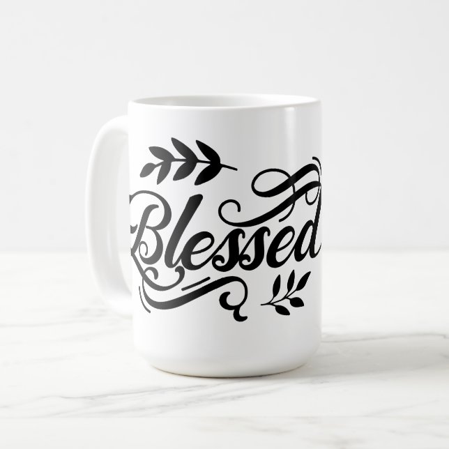 Bättre än "Blessed" Kaffemugg (Framsida vänster)