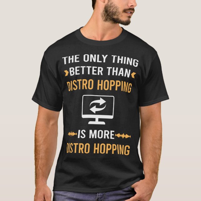 Bättre än distro-hoppande Distrohopper T Shirt (Framsida)