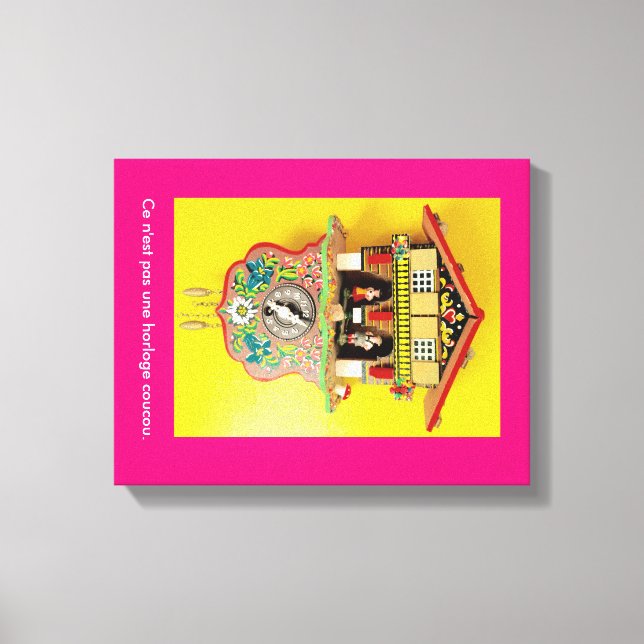 Bättre än en kuckoklocka? En omslagen arbetsyta. Canvastryck (Framsida)