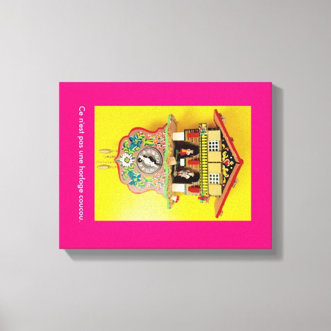 Bättre än en kuckoklocka? En omslagen arbetsyta. Canvastryck (Framsida)