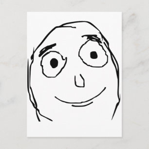 Bättre än förväntat Ansikte Vykort