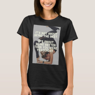 Bättre än i går - Kvinnor i Yoga Motivational T Shirt