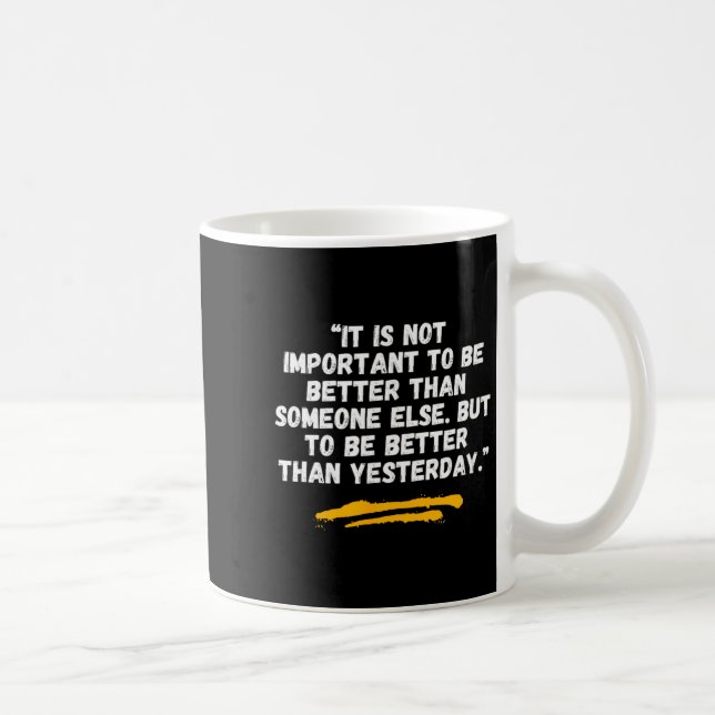 Bättre än igår - Kano Jigoro Citat - Judo - Kaffemugg (Höger)