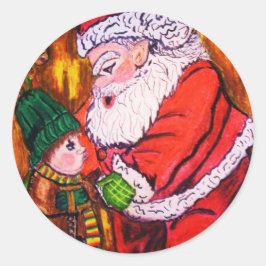 BÄTTRE ÄN SKICKA PÅ CHRISTMAS-klistermärken Runt Klistermärke