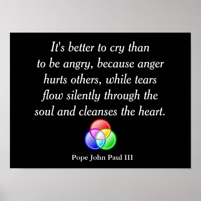 Bättre att gråta - konst poster (Framsidan)