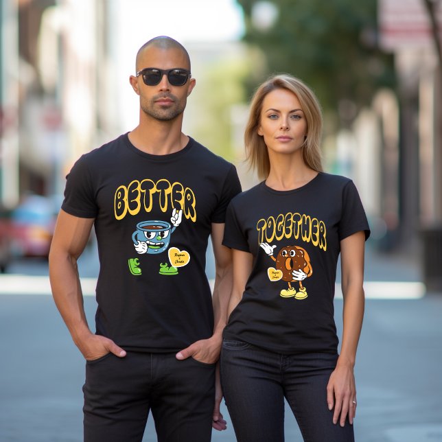 Bättre att tillsammans matcha ett par Namn-kaffeod T Shirt (Skapare uppladdad)