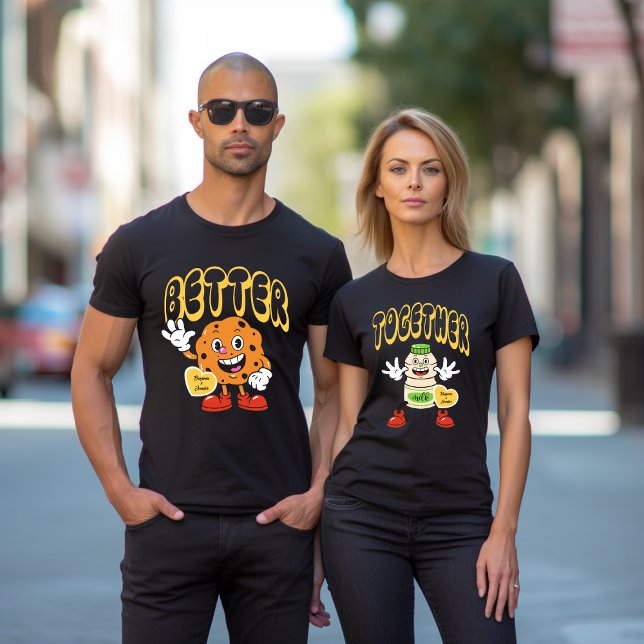Bättre att tillsammans matcha ett par Namn-kaffeod T Shirt (Skapare uppladdad)