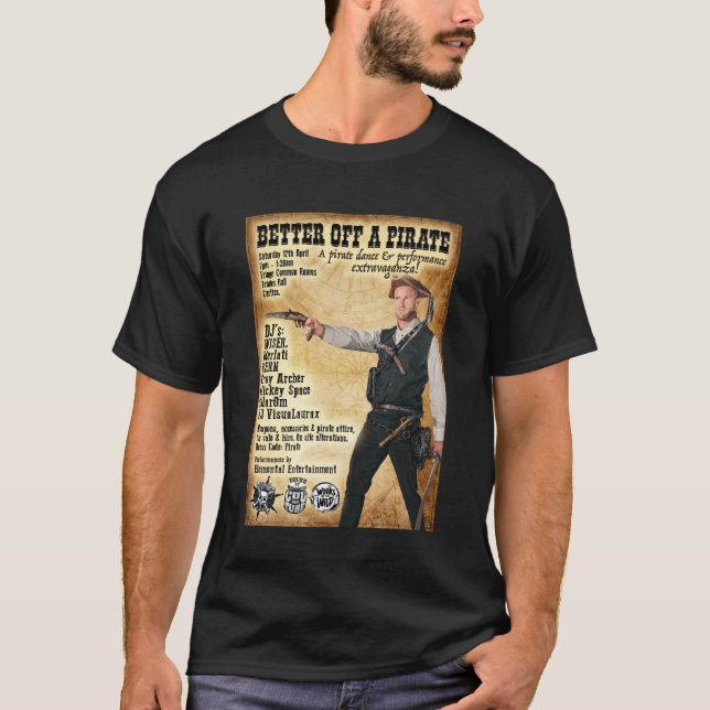 Bättre av A Pirat T Shirt (Framsida)