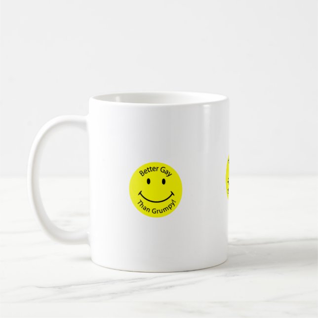 Bättre-Bög-än-Grumpy-Smiley-Ansikte Bättre-Bög… Kaffemugg (Vänster)