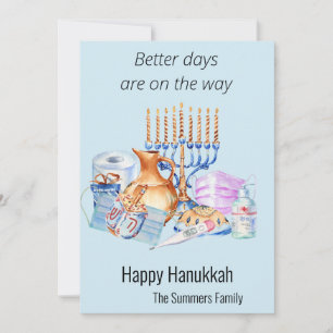 Bättre dagar är på väg Hanukkah 2021 Julkort