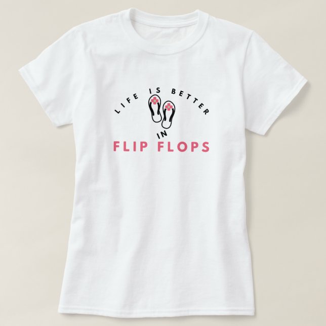 Bättre i Flinflip flops Basic T-Shirt (Design framsida)