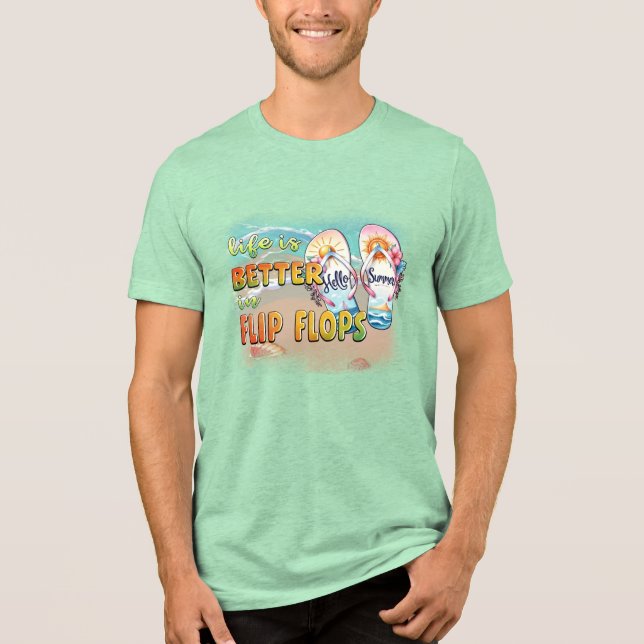 Bättre i Flinflip flops Beach T Shirt (Framsida)