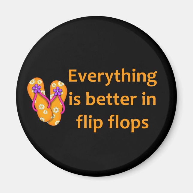 Bättre i Flinflip flops Magnet (Framsidan)