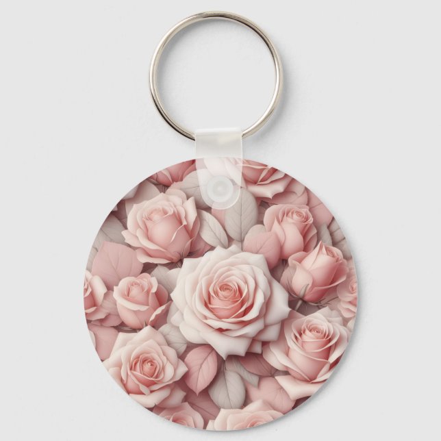Bättre i Rosa Rosor (personlig) Nyckelring (Framsida)