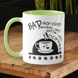 bättre inspirationsmoment med kaffesvart mugg